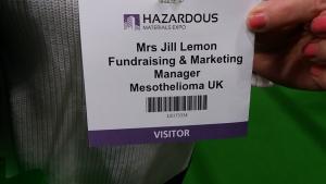 Contamination Expo series 2017 at the ExCel London - Jill Lemon from Mesothelioma UK was in attendance