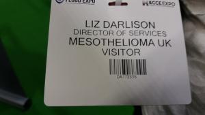Contamination Expo series 2017 at the ExCel London - Liz Darlison from Mesothelioma UK attended